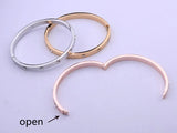 Silver Crystal Bangles Bracelets for Women Wedding Jewelry