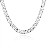925 Sterling Silver 10MM Chain Necklace for Men's Christmas Party Jewelry