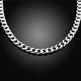 925 Sterling Silver 10MM Chain Necklace for Men's Christmas Party Jewelry