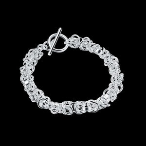 925 Silver Circle Chain Bracelet Party Jewelry