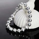 925 Sterling Silver Beads Bracelet for Wedding Party