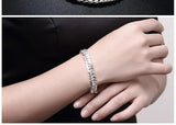 10MM 925 Sterling Silver Chain Bracelet Wedding Party Jewelry