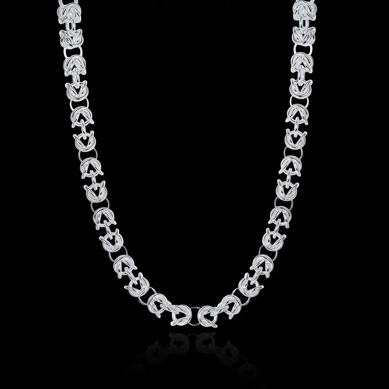 925 Silver Necklace for Men 18" Domineering Charm Jewelry