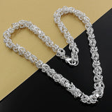 Men's 7mm 925 Sterling Silver Necklace Fine Charms Jewelry