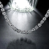 Men's 7mm 925 Sterling Silver Necklace Fine Charms Jewelry