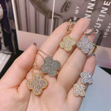 925 Silver Classic Micro Drill Zircon Earrings Necklace Ring Set