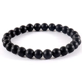 Classic Round 8mm Stone Beaded Bracelet for Men Jewelry Gift