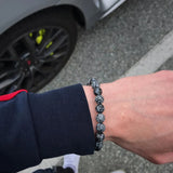 Classic Round 8mm Stone Beaded Bracelet for Men Jewelry Gift
