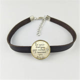 EBAY English alphabet leather bracelet Men Women jewelry