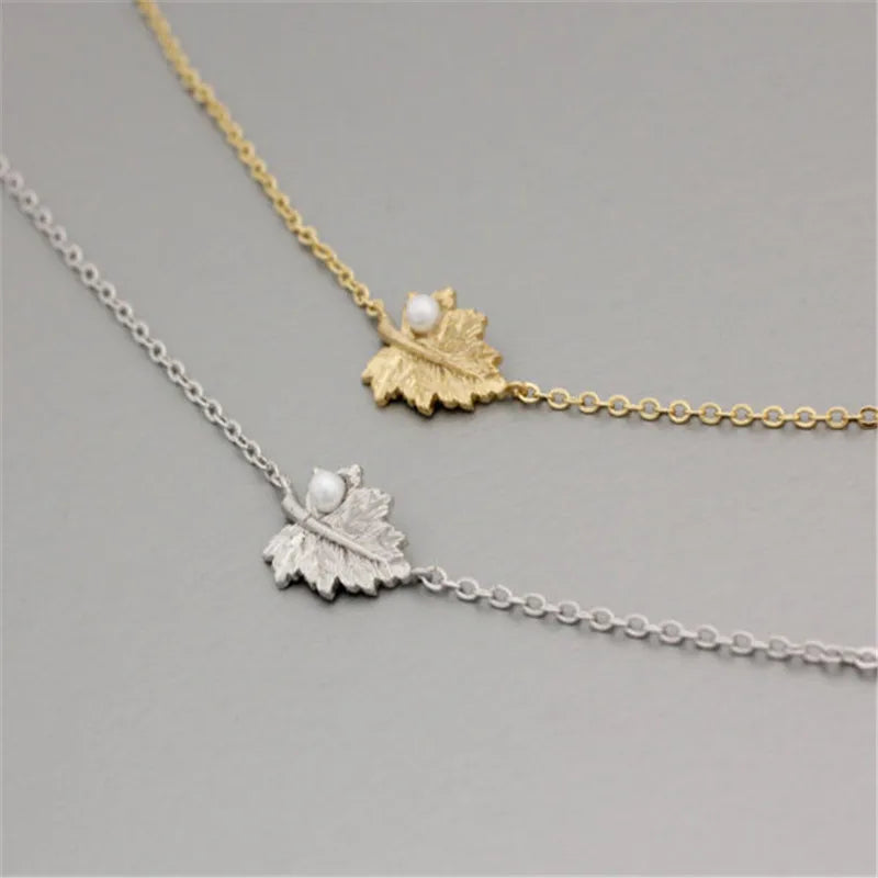 Hot Leaf Pearl Bracelet for Women Girls Pretty
