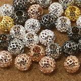 Hollow Metal Spacer Rhinestone DIY Beads for Charms Bracelet