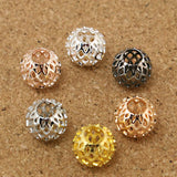 Hollow Metal Spacer Rhinestone DIY Beads for Charms Bracelet