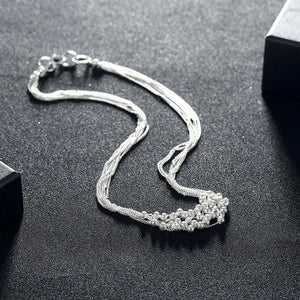 925 Silver Tassel Beads Grape Necklace for Women