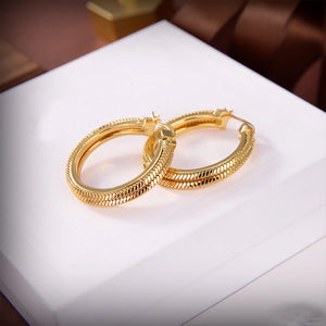 Retro Hip-Hop Rock Round Chain Double Earrings for Women