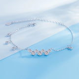 S925 Silver Bracelet Pearl Pendant OL Ladies Jewelry
