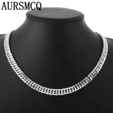 6MM 925 Sterling Silver Chain Necklace for Men Women 50-60cm
