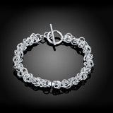 925 Silver Circle Bracelet for Wedding Party