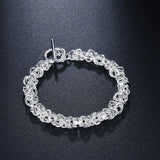 925 Silver Circle Bracelet for Wedding Party