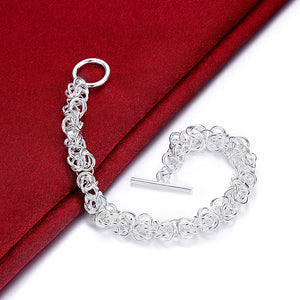 925 Silver Circle Bracelet for Wedding Party