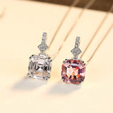 925 Silver Necklace with Morganite Pendant for Women