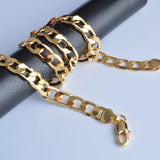 18K 20 Inch 8MM Chain Necklace for Men Wedding Party