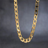 18K 20 Inch 8MM Chain Necklace for Men Wedding Party