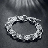 925 Silver Bracelet Circle Chain Wedding Party Jewelry