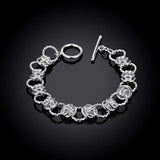 925 Silver Bracelet Circle Chain Wedding Party Jewelry