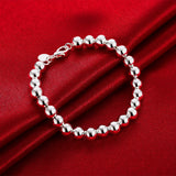 925 Silver Beads Chain Bracelet Wedding Christmas Jewelry