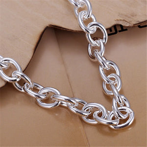 925 Silver Bracelets Wild Chain for Men Women Wedding Party Christmas Gift
