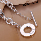 925 Silver Bracelets Wild Chain for Men Women Wedding Party Christmas Gift