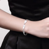 925 Silver Slippers Bracelets Charm Wedding Party Christmas Jewelry