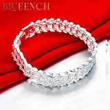925 Silver Men's Chain Bracelet Wedding Christmas Jewelry