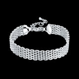 925 Silver Weaving Chain Bracelet Christmas Jewelry