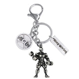 Fitness Metal Key Chain Strong Muscle Charm Powerful
