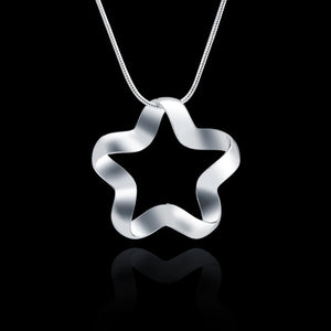 925 Stamped Silver Stars Pendant Necklace For Women