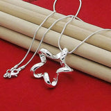 925 Stamped Silver Stars Pendant Necklace For Women