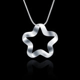 925 Stamped Silver Stars Pendant Necklace For Women