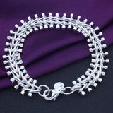 925 Silver Fish Bone Bracelet for Wedding Party