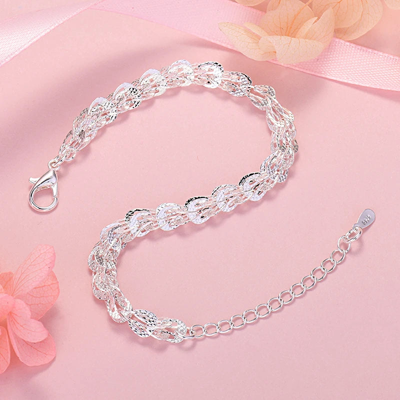 925 Silver Pattern Bracelet