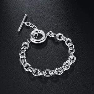 Sterling Silver Wild Chain Bracelet for Women Men Wedding Party Jewelry
