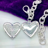 Romantic Heart Photo Frame 925 Silver Bracelet for Women