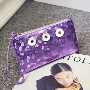 Colorful Stone Pattern Women Bag Snap Purse Wallet