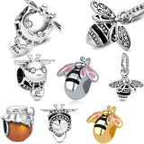 Sterling Silver Bee Charm Pendant for Bracelet Making