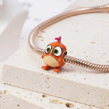 Silver Bird Dance Charm for Bracelet DIY