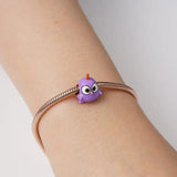 Silver Bird Dance Charm for Bracelet DIY