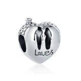 925 Silver Love Wife Husband Charm for DIY Jewelry