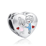925 Silver Love Wife Husband Charm for DIY Jewelry