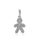 925 Silver Open Crown Pendant Charm for DIY Jewelry