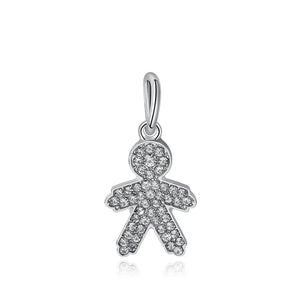 925 Silver Open Crown Pendant Charm for DIY Jewelry